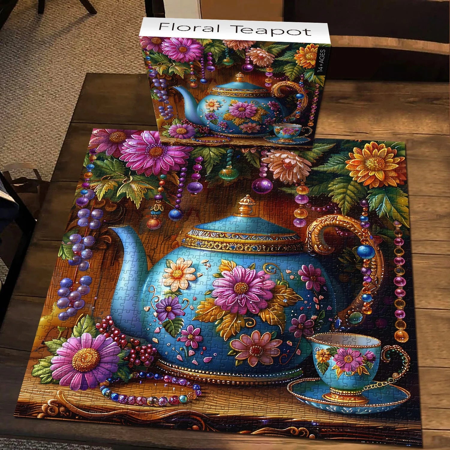 Puzzle de puzzle à thé floral 1000 pièces