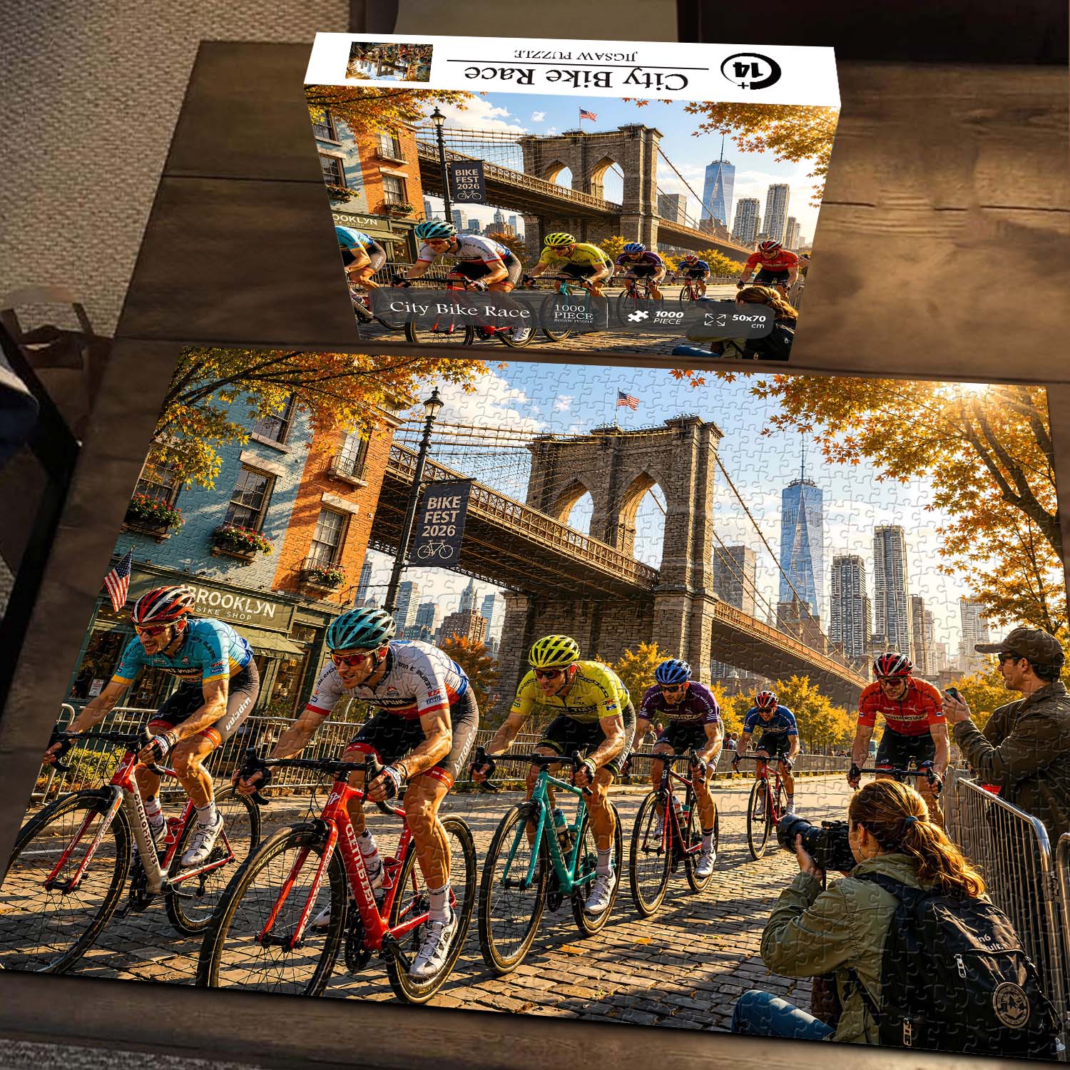 City Bike Race Jigsaw Puzzle 1000 Pieces