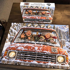 Crazy Winter Drive Jigsaw Puzzle 1000 Pieces