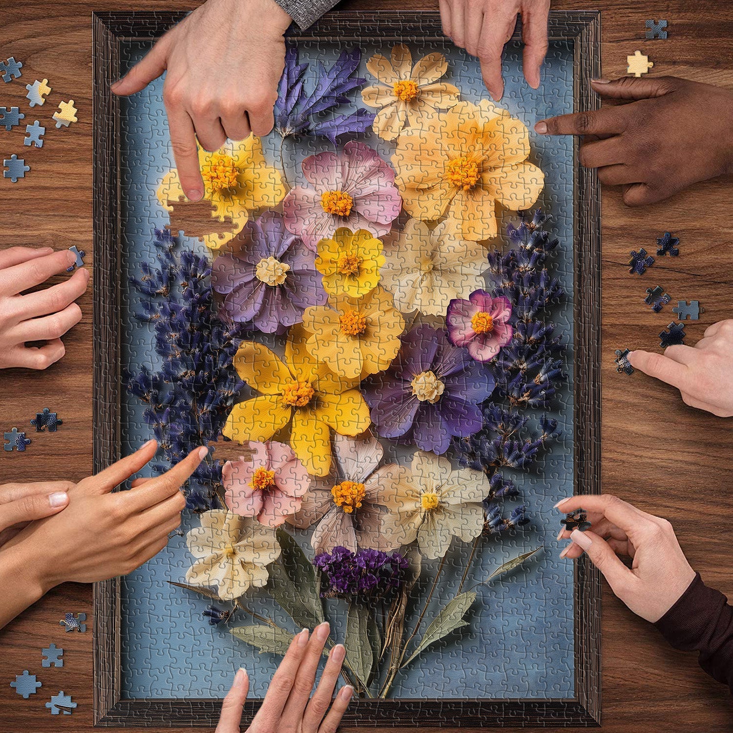 Collage de fleurs puzzle 1000 pièces