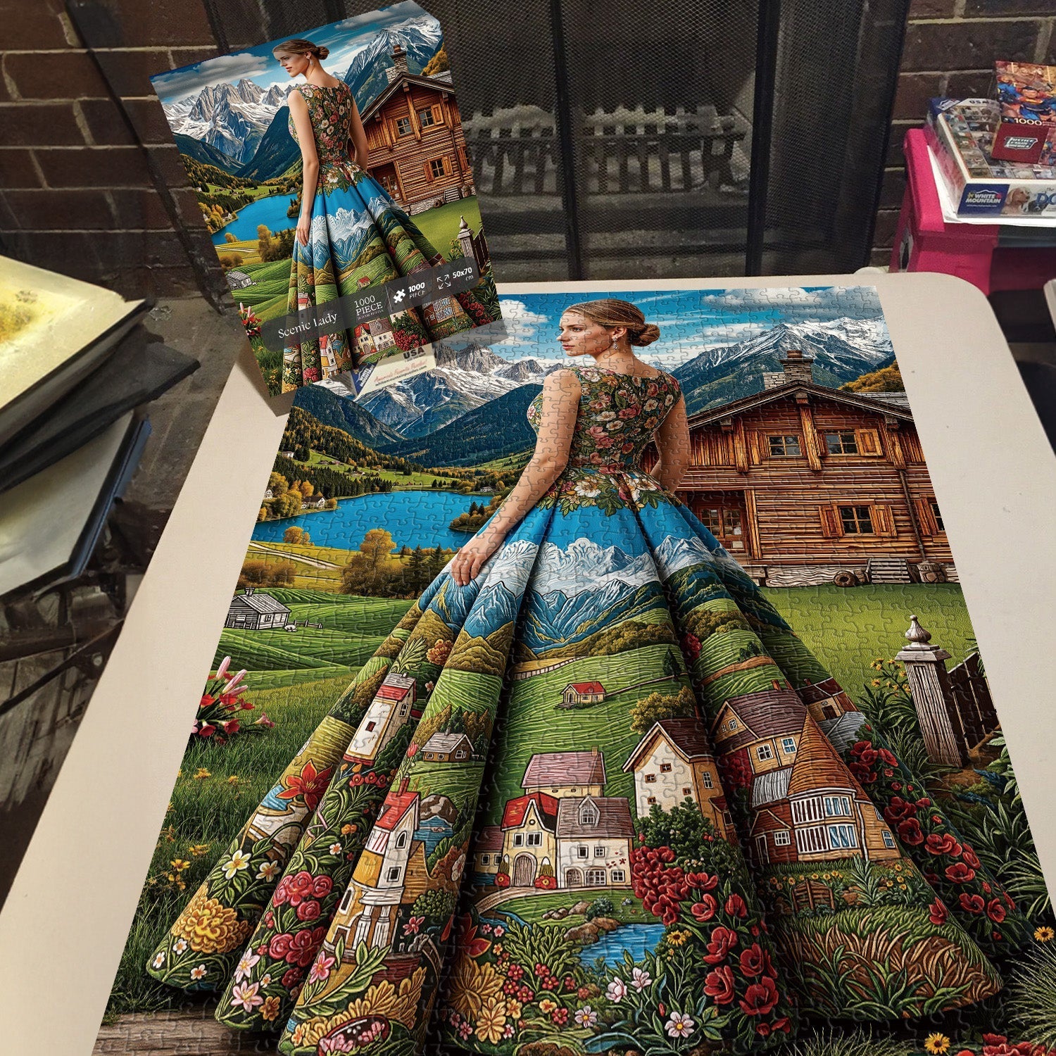 Scenic Lady Jigsaw Puzzle 1000 Pieces