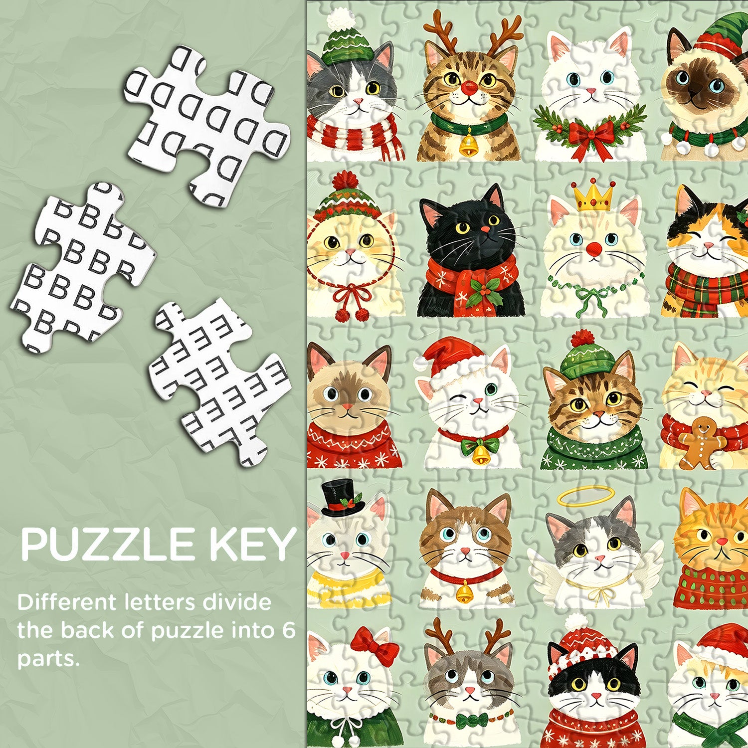 Christmas Kitties Jigsaw Puzzle 1000 Pieces