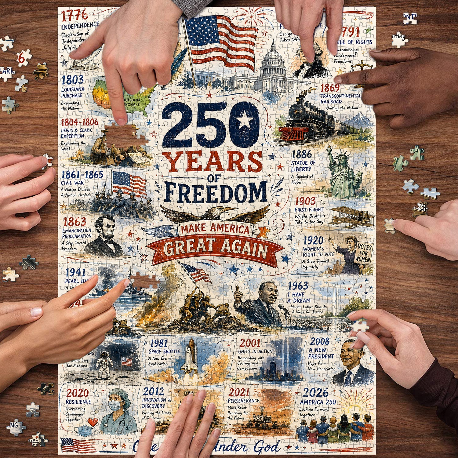 America's Milestones Jigsaw Puzzle 1000 Pieces