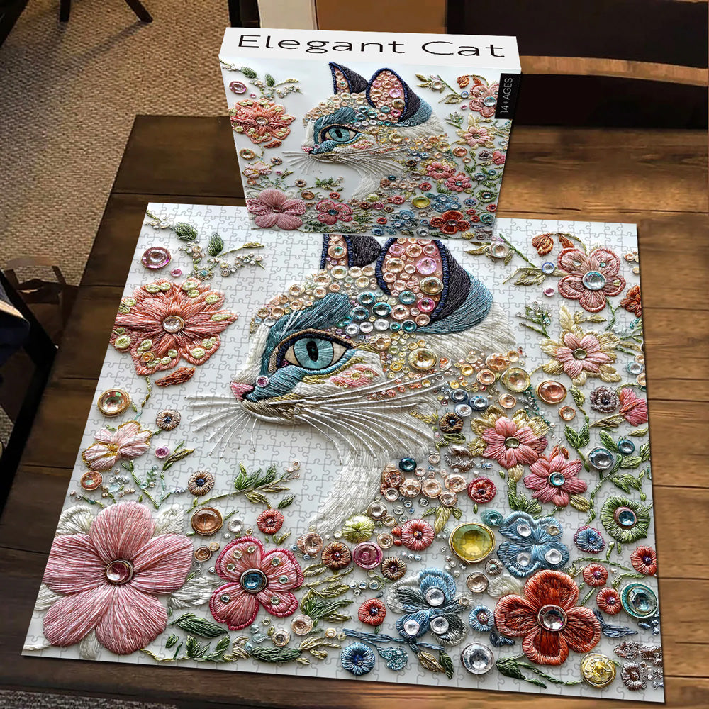 Elegant Cat Jigsaw Puzzle 1000 Pieces