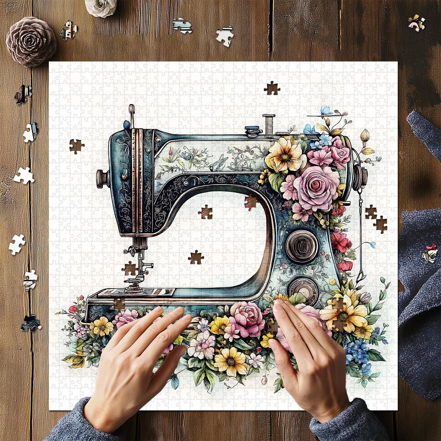 Sewing Machine Garden Jigsaw Puzzle 1000 Pieces