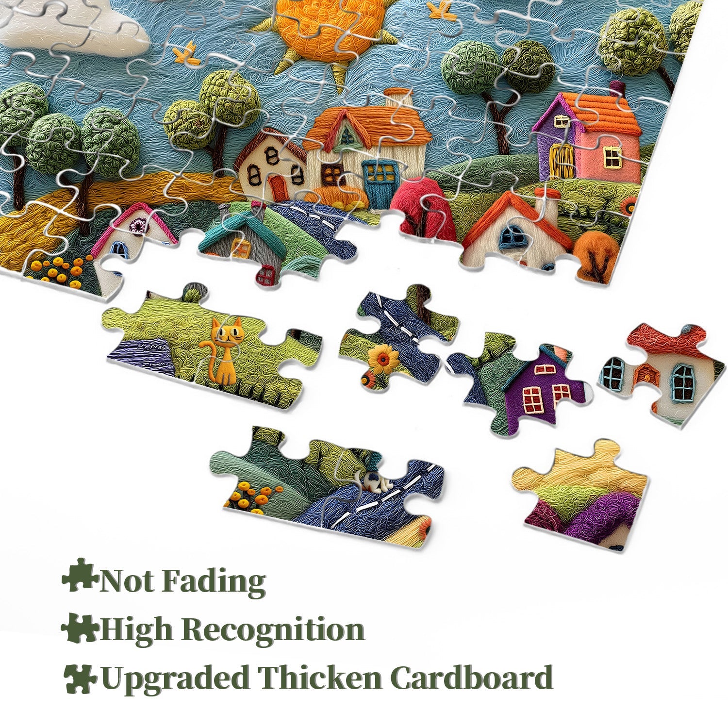 Wunderliches Wolldorf-Puzzle 1000 Teile