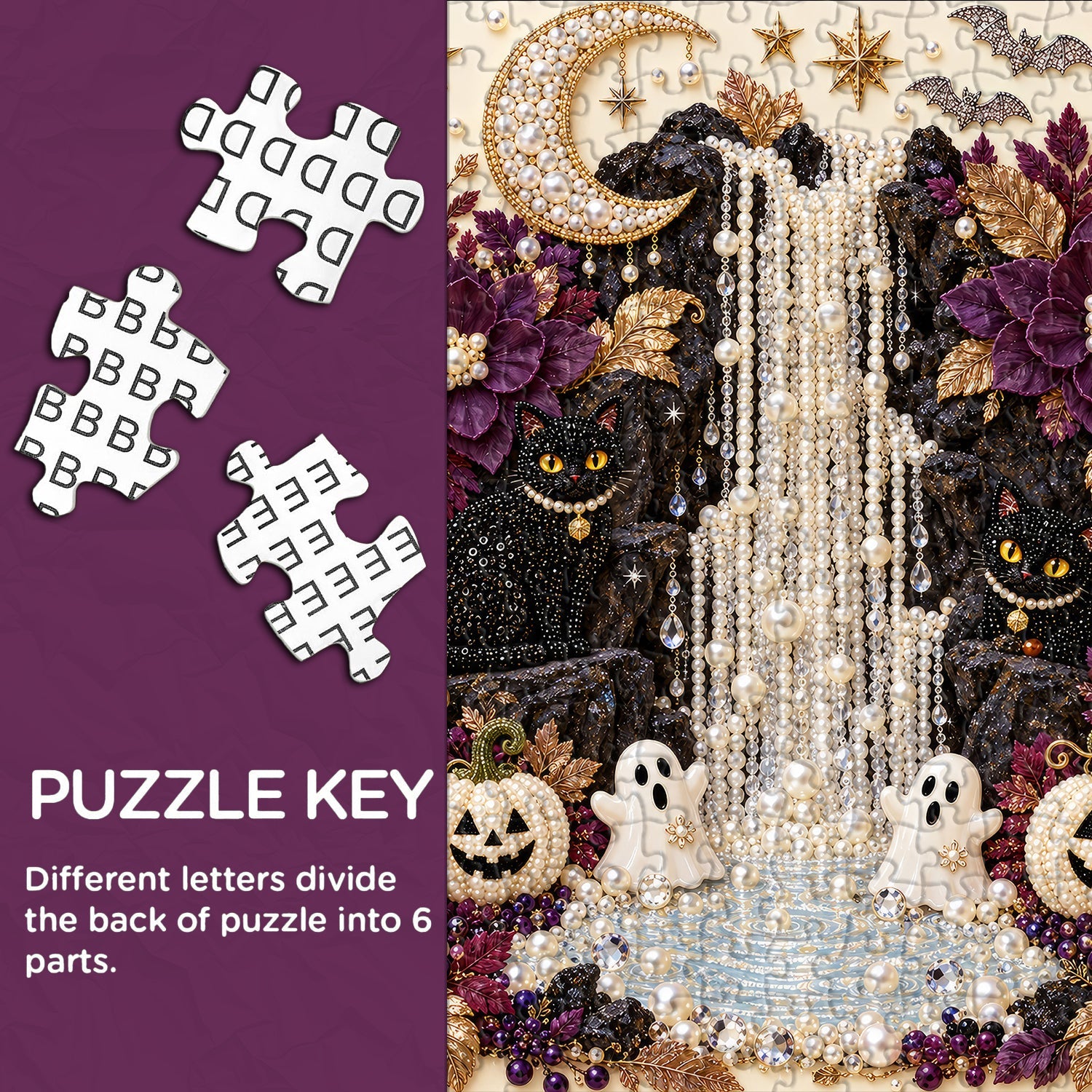 Halloween-Kunstpuzzle mit Perlen, 1000 Teile