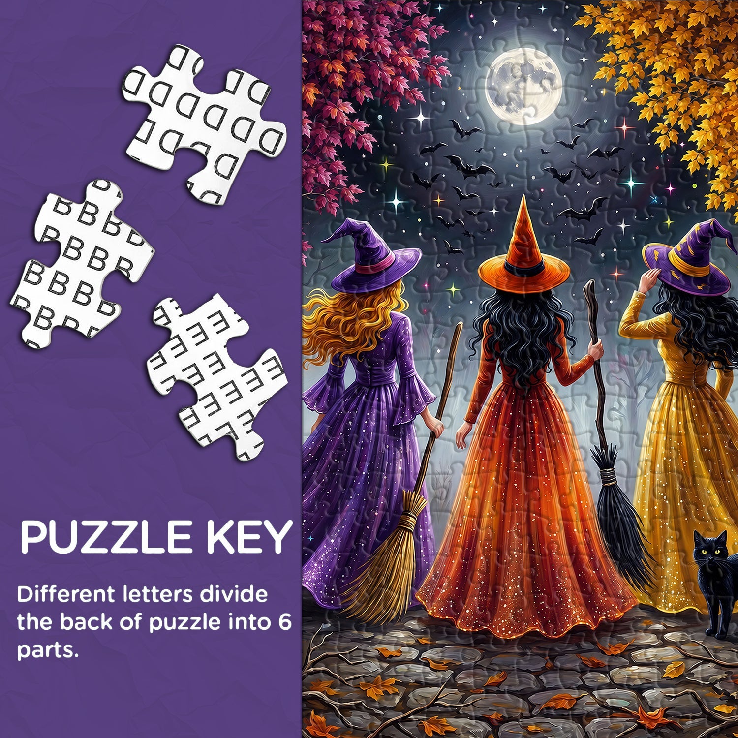 Moonlit Witch Forest Jigsaw Puzzle 1000 Piece