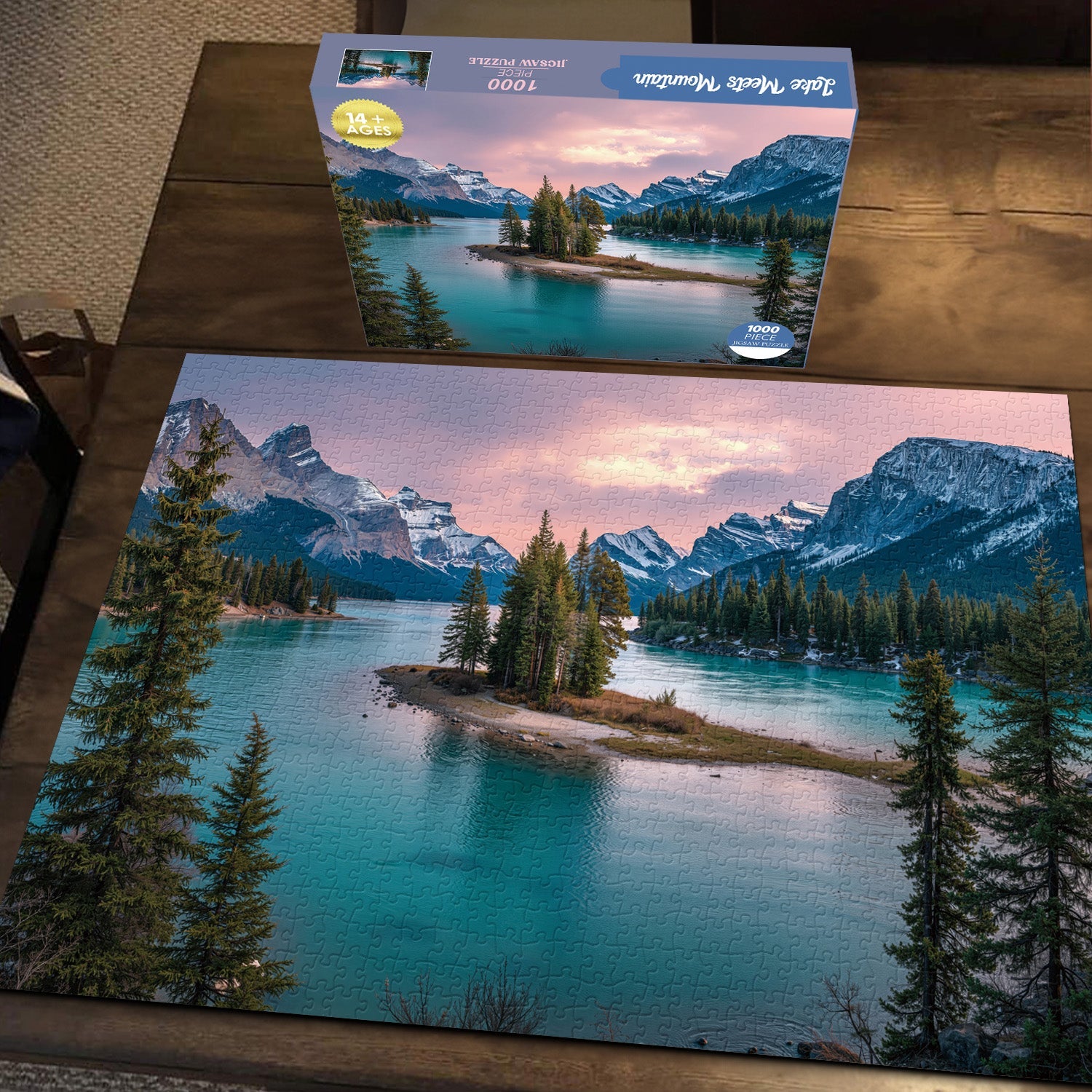 Le lac rencontre la montagne Puzzle 1000 pièces