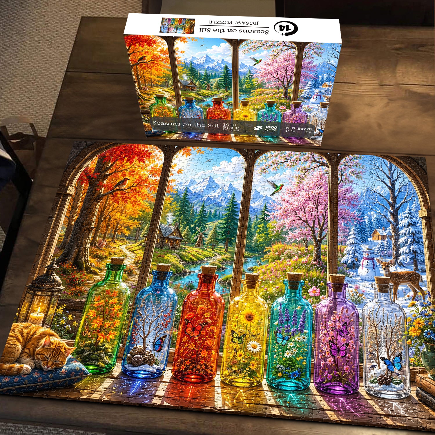 Seasons on the Sill Jigsaw Puzzle 1000 Pieces