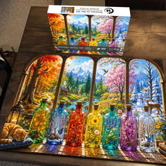 Seasons on the Sill Jigsaw Puzzle 1000 Pieces