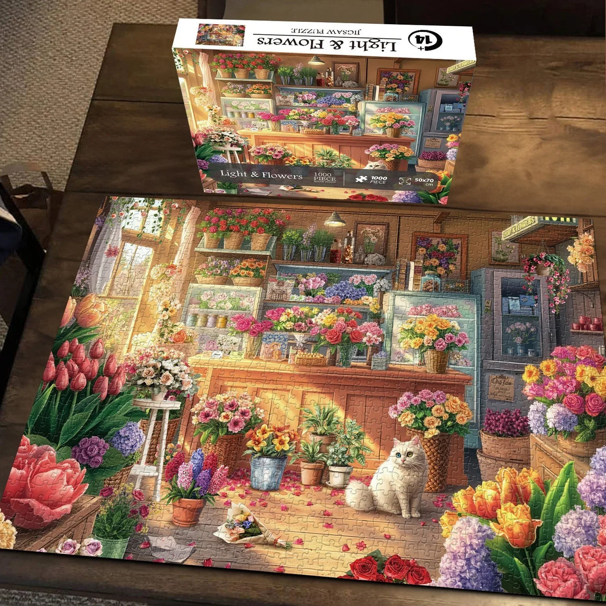 Puzzle léger et fleurs Puzzle 1000 pièces
