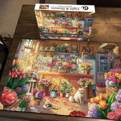 Puzzle léger et fleurs Puzzle 1000 pièces