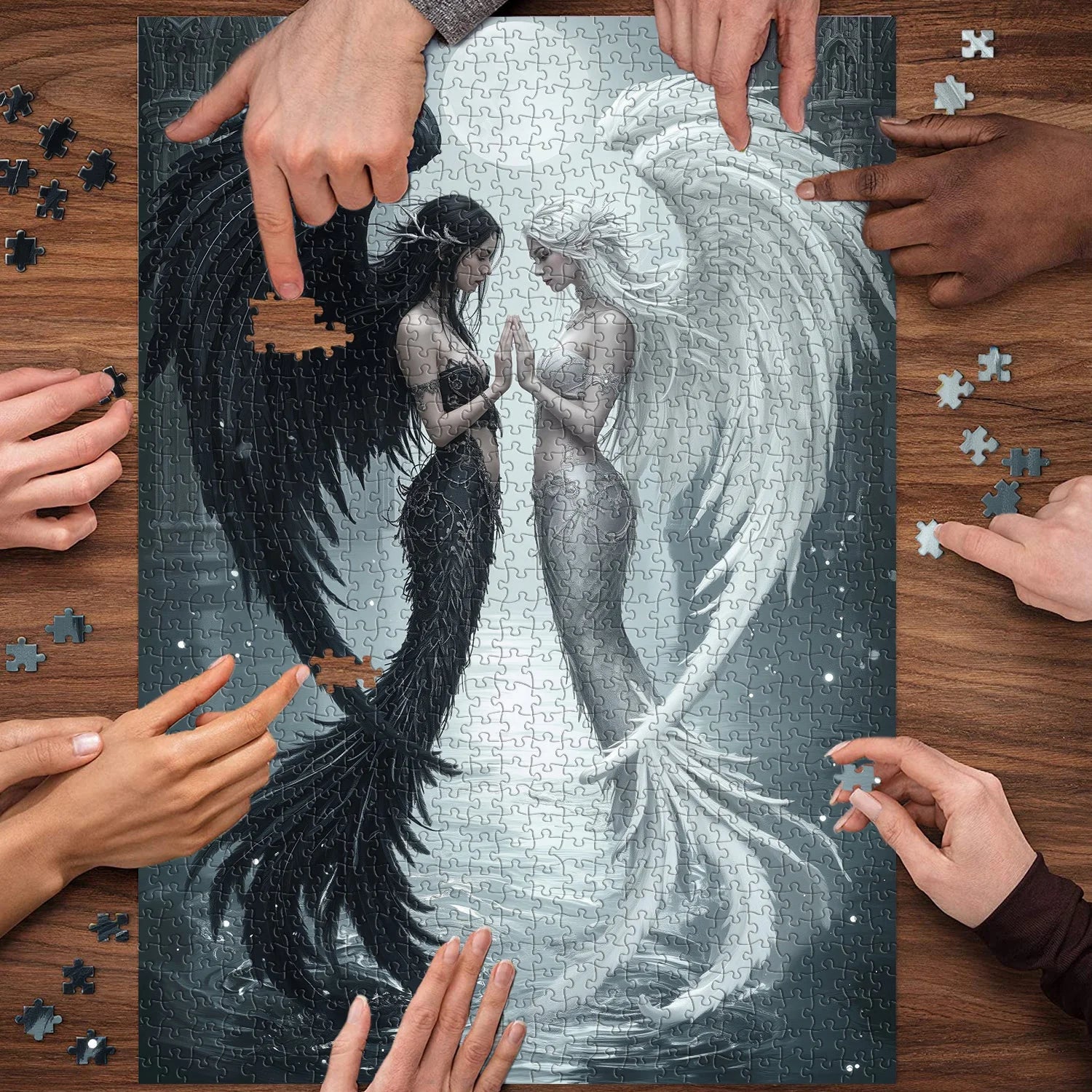 Moonlit Duality Jigsaw Puzzle 1000 Pieces