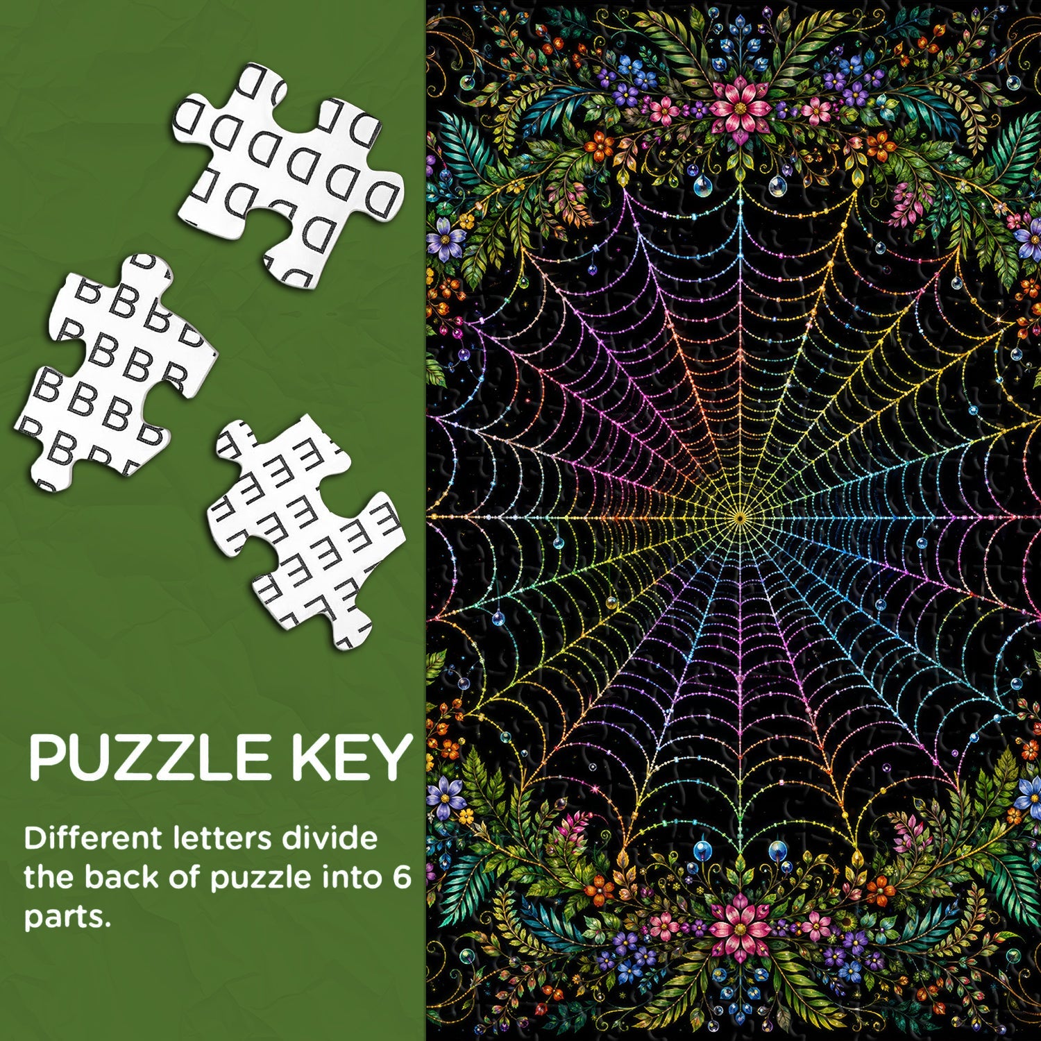 Floral Spiderweb Jigsaw Puzzle 1000 Pieces