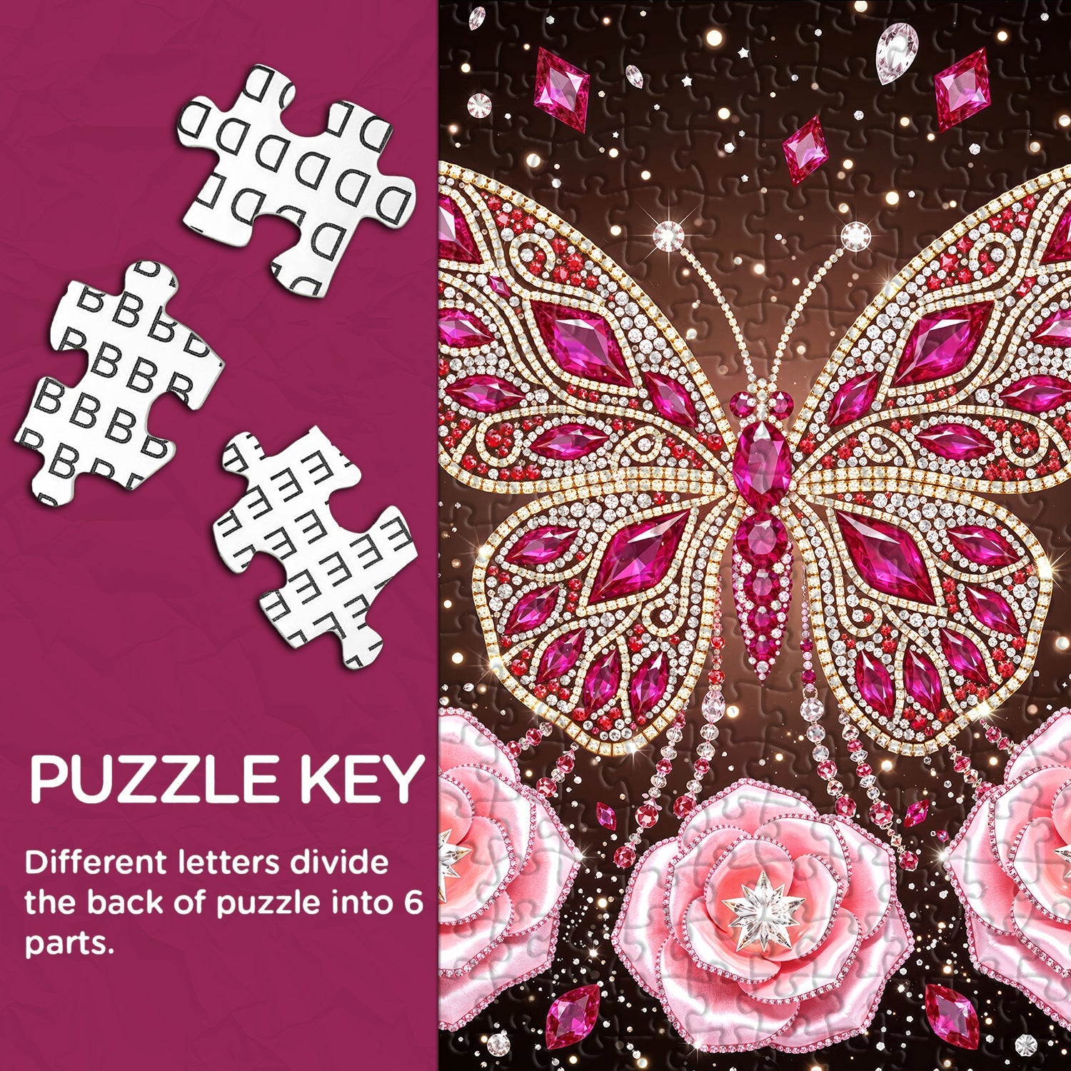 Brilliant Crystal Butterfly Jigsaw Puzzle 1000 Pieces