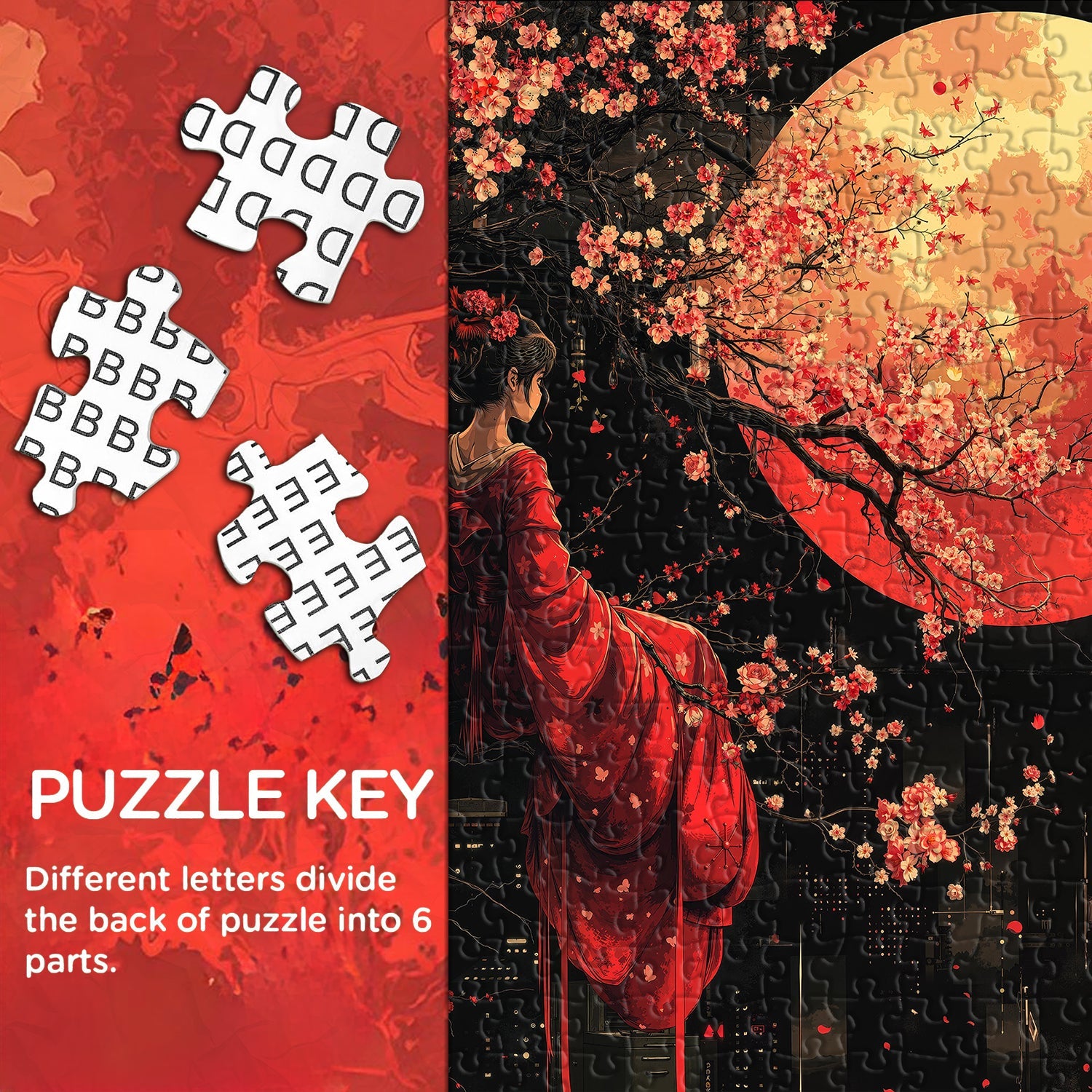 Scarlet Moon Serenity Jigsaw Puzzle 1000 Pieces