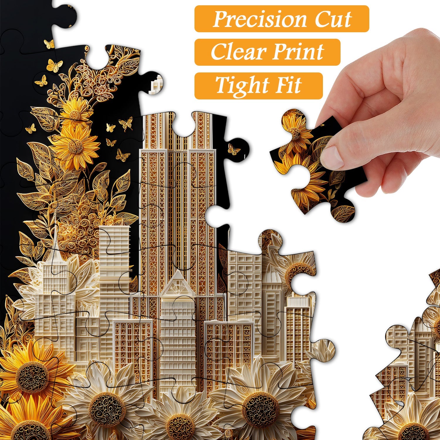 Sunflower Cityscape Jigsaw Puzzle 1000 Pieces