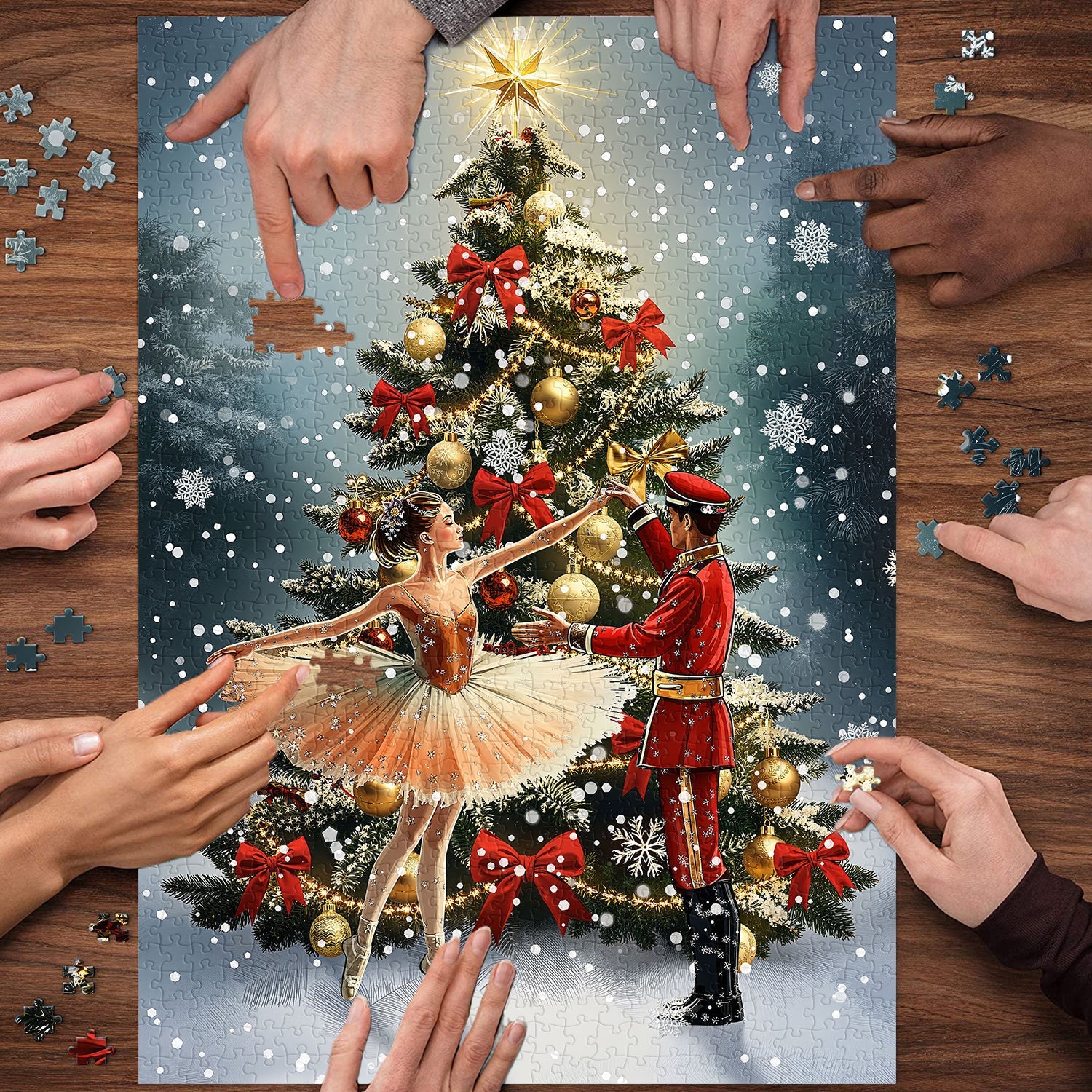 Puzzle Danse de Noël étoilé 1000 pièces
