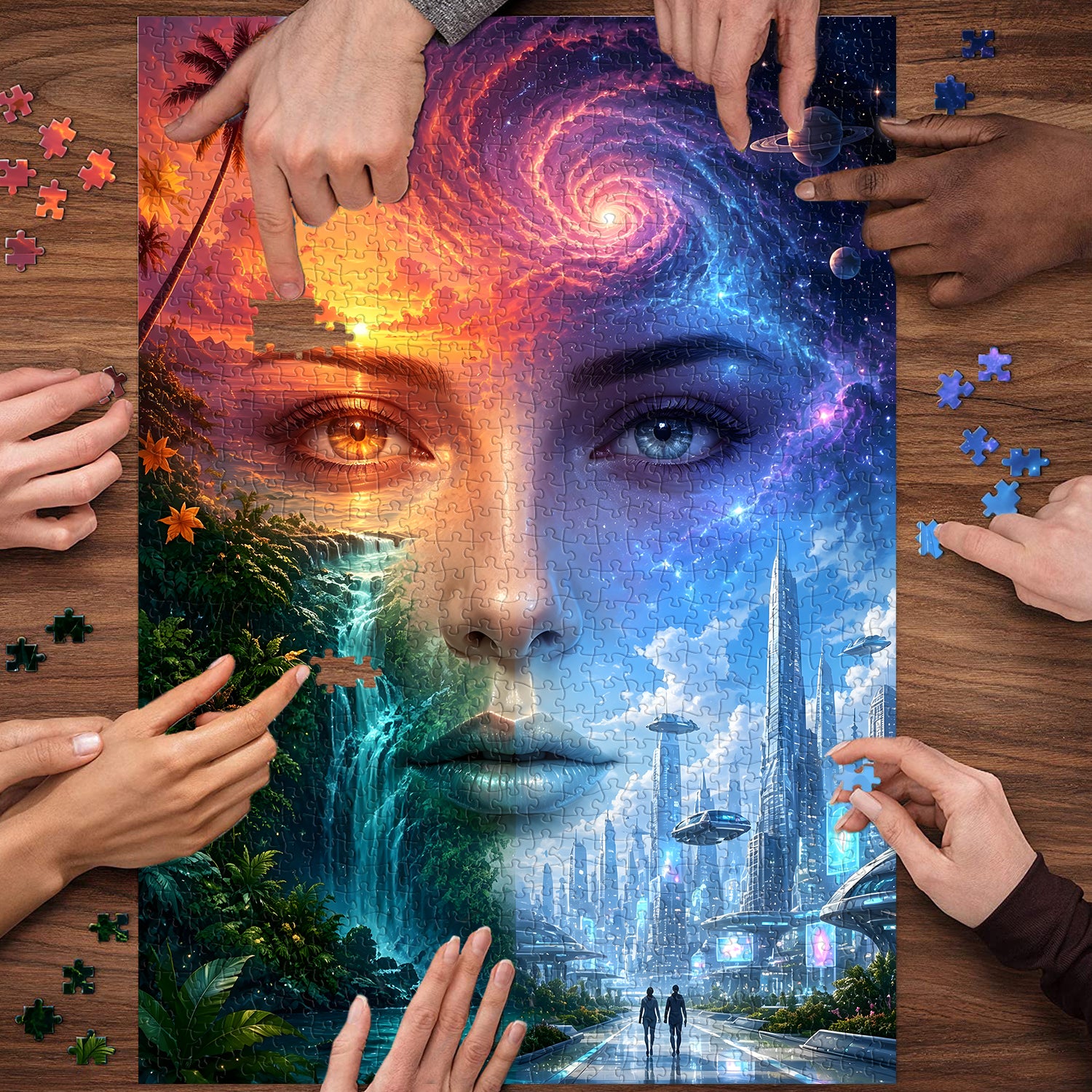 Dual Realms Jigsaw Puzzle 1000 Pieces