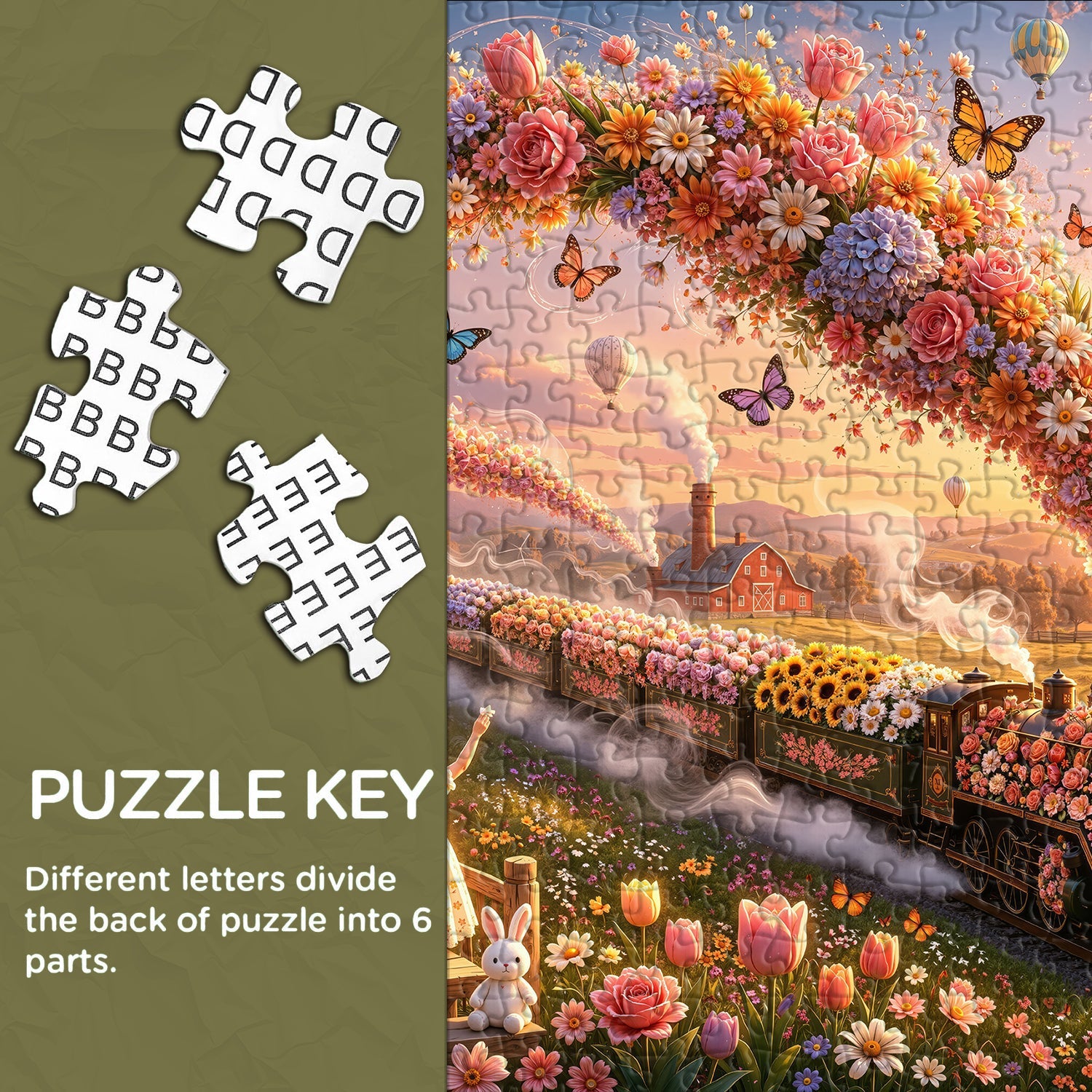 Sunset Bloom Railway Jigsaw Puzzle 1000 Pieces