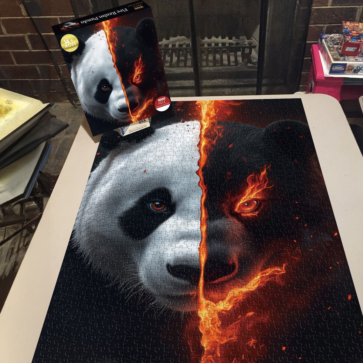 Fire Realm Panda Jigsaw Puzzle 1000 Pieces