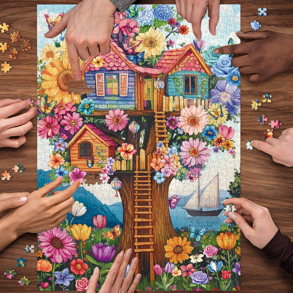 Blooming Treehouse Jigsaw Puzzle 1000 Pieces