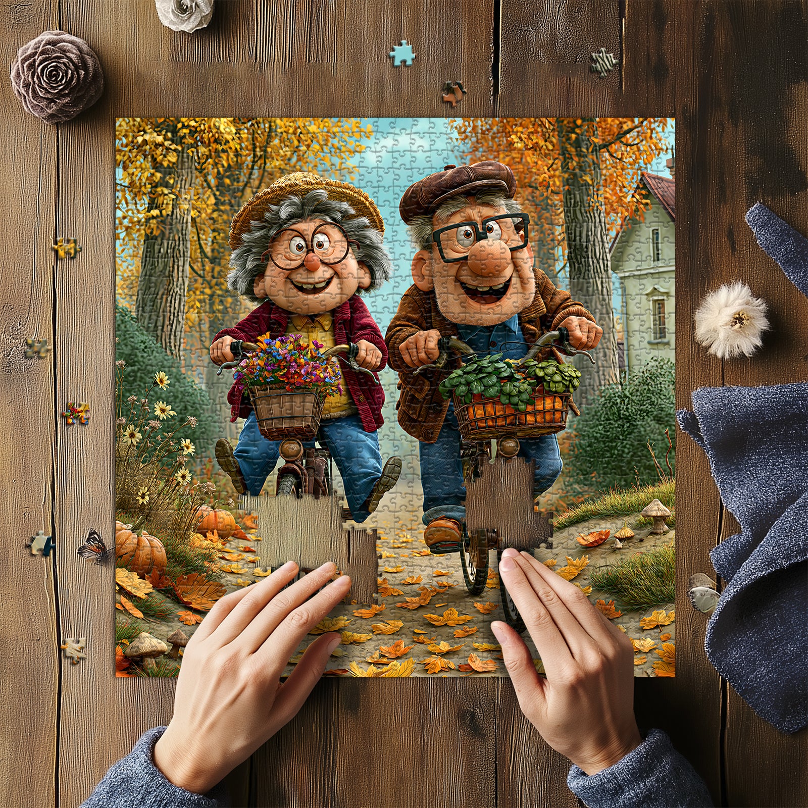 Golden Autumn Ride Jigsaw Puzzle 1000 Pieces