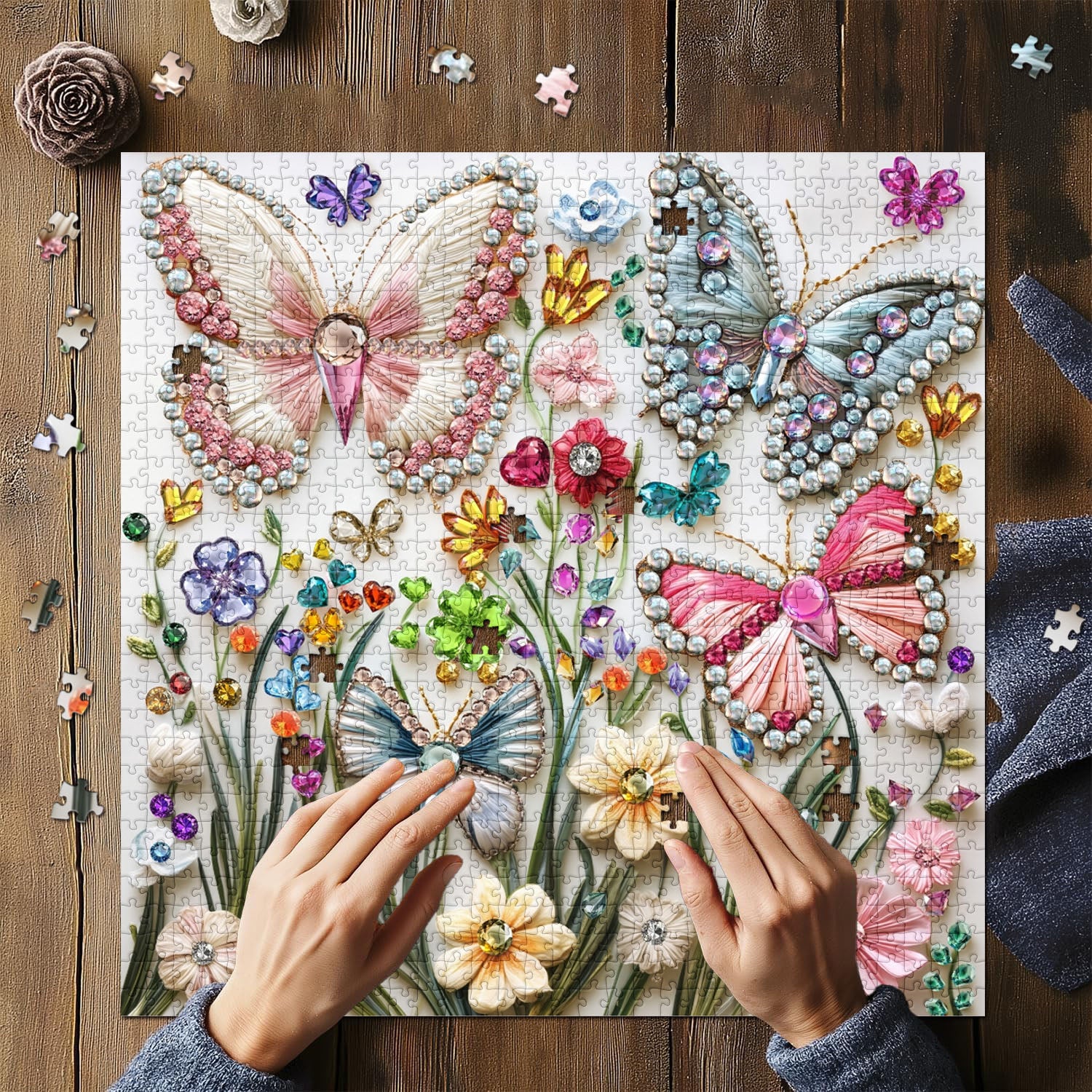 Jewel Butterflies Jigsaw Puzzle 1000 Pieces