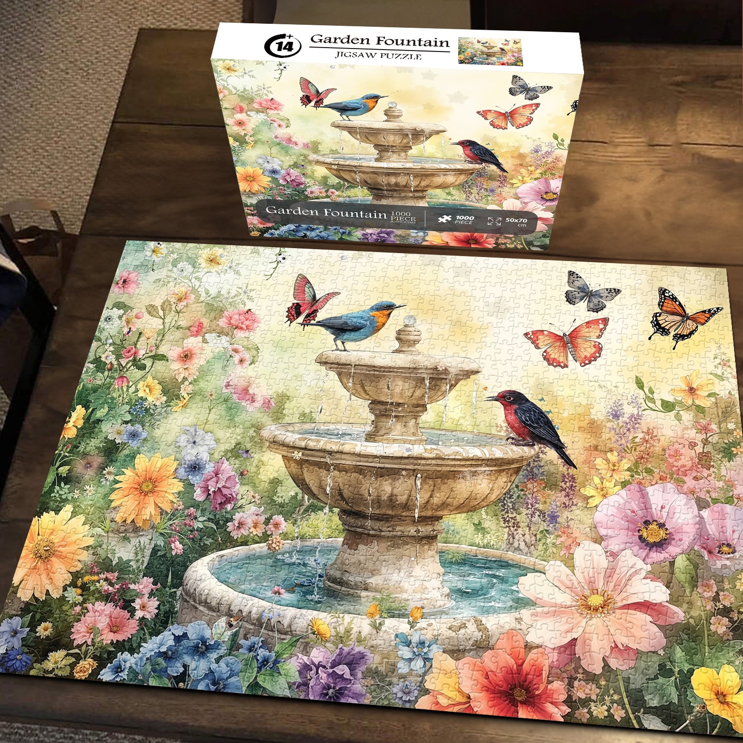 Garden Fountain Jigsaw Puzzle 1000 Pieces