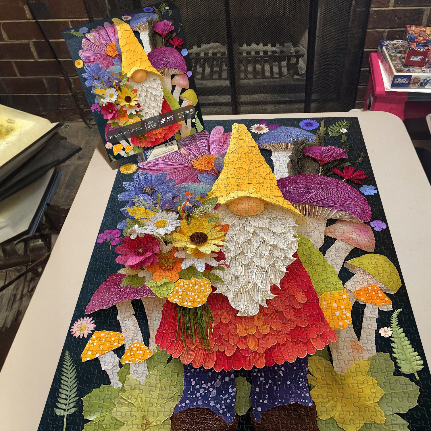 Puzzle Fiori e Gnomi 1000 Pezzi