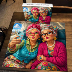 Happy Trip Selfies Jigsaw Puzzle 1000 Pieces