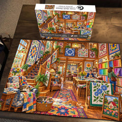Cozy Quilt Haven Jigsaw Puzzle 1000 Pieces
