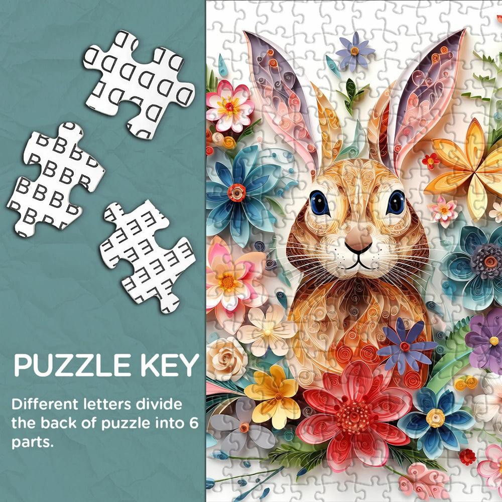 Bunny Among Blooms Jigsaw Puzzle 1000 Pieces