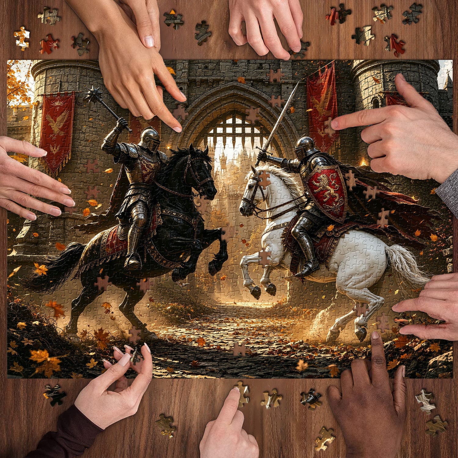 Autumn Castle Duel Jigsaw Puzzle 1000 Pieces