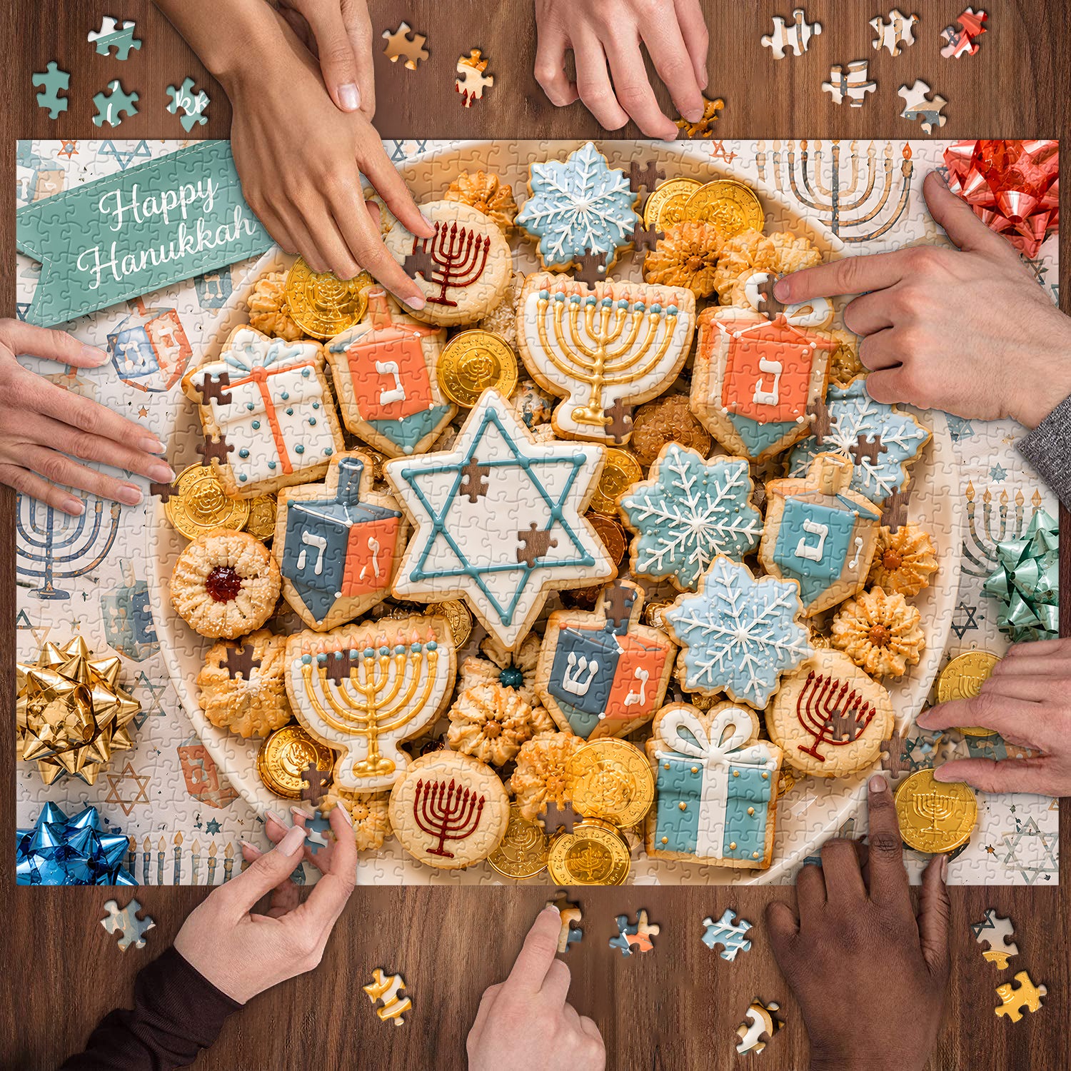 Hanukkah Cookie Feast Jigsaw Puzzle 1000 Pieces