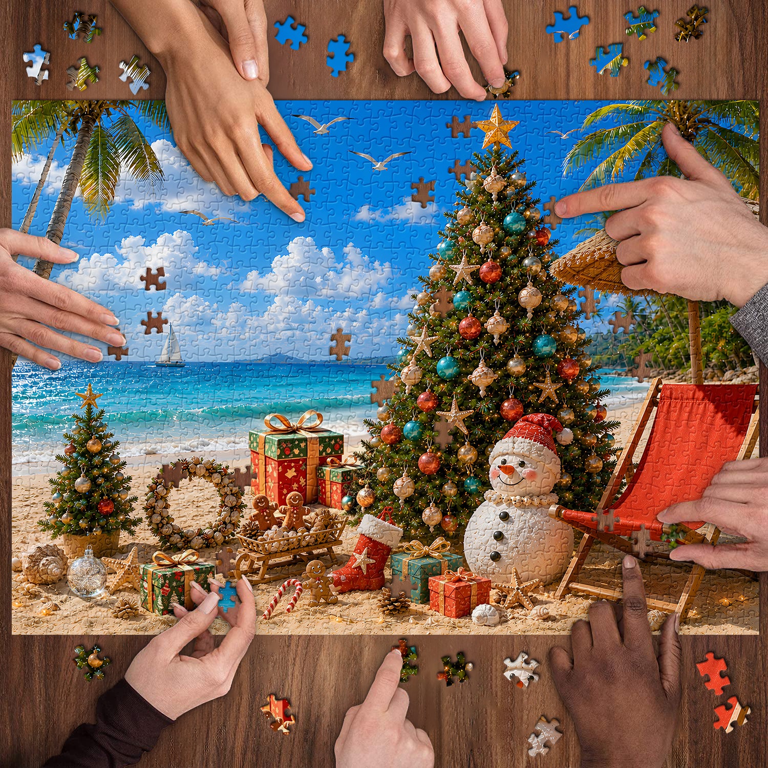 Island Christmas Jigsaw Puzzle 1000 Pieces