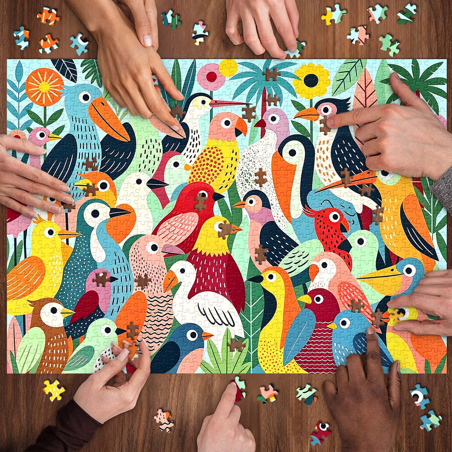 Tropical Bird Festival Jigsaw Puzzle 1000 Pieces