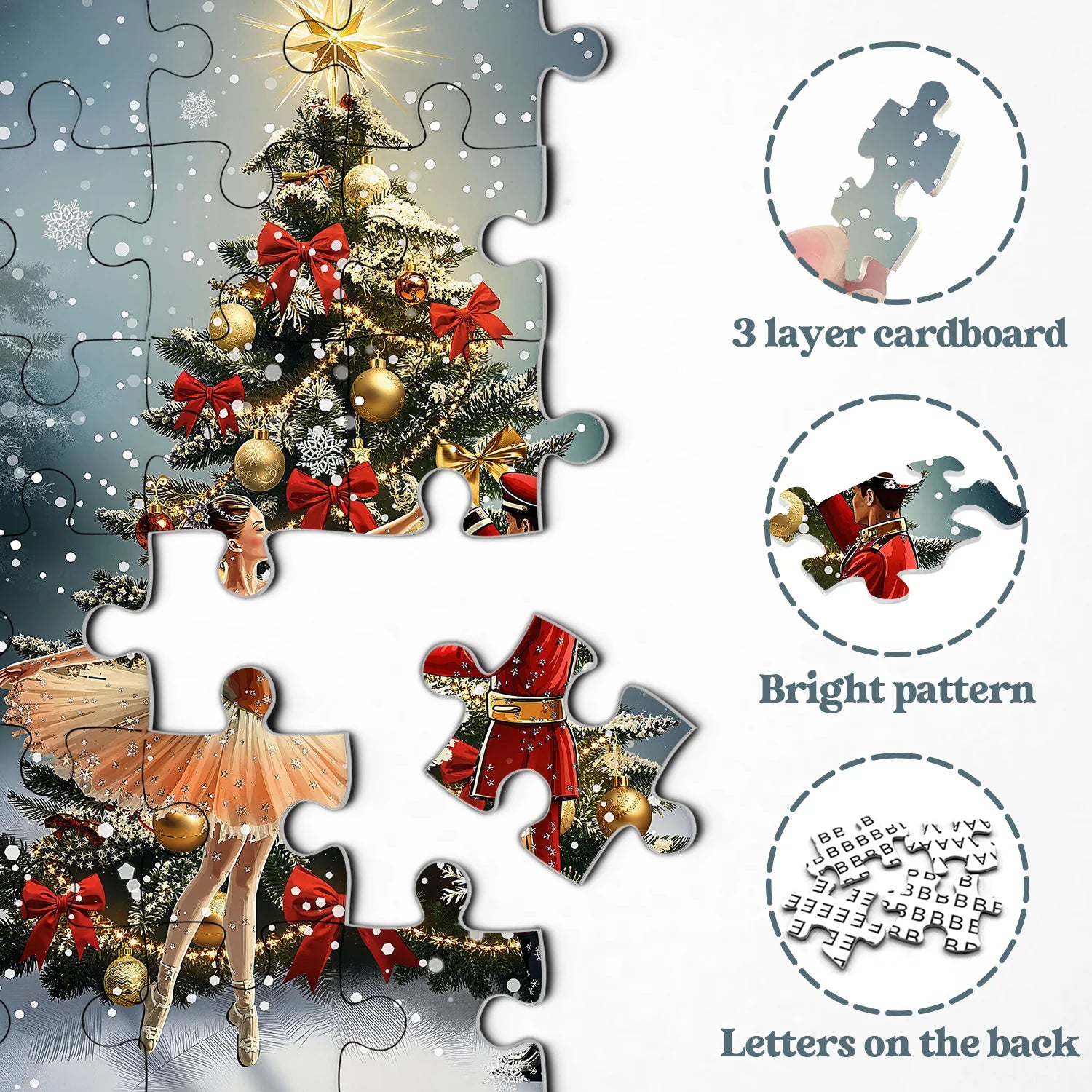 Puzzle Danse de Noël étoilé 1000 pièces