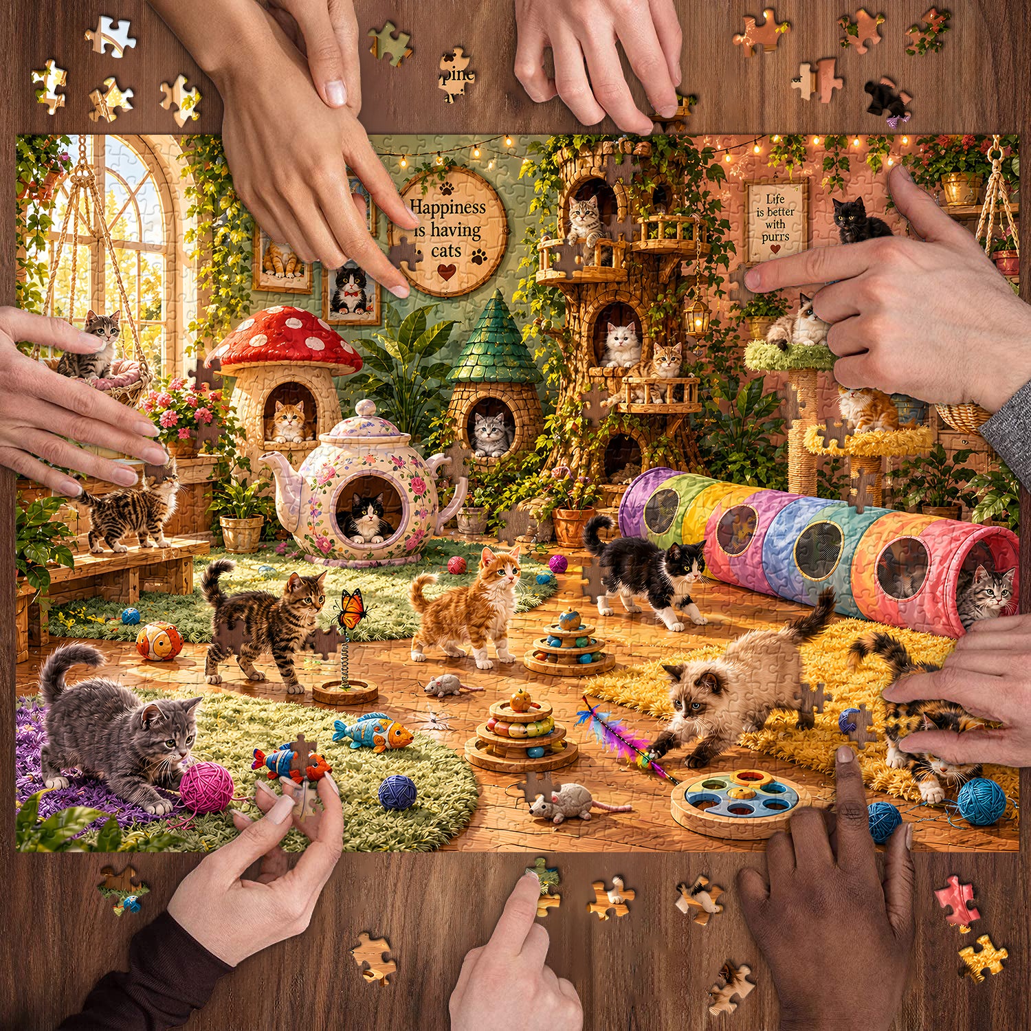 Kitten Playroom Jigsaw Puzzle 1000 Pieces