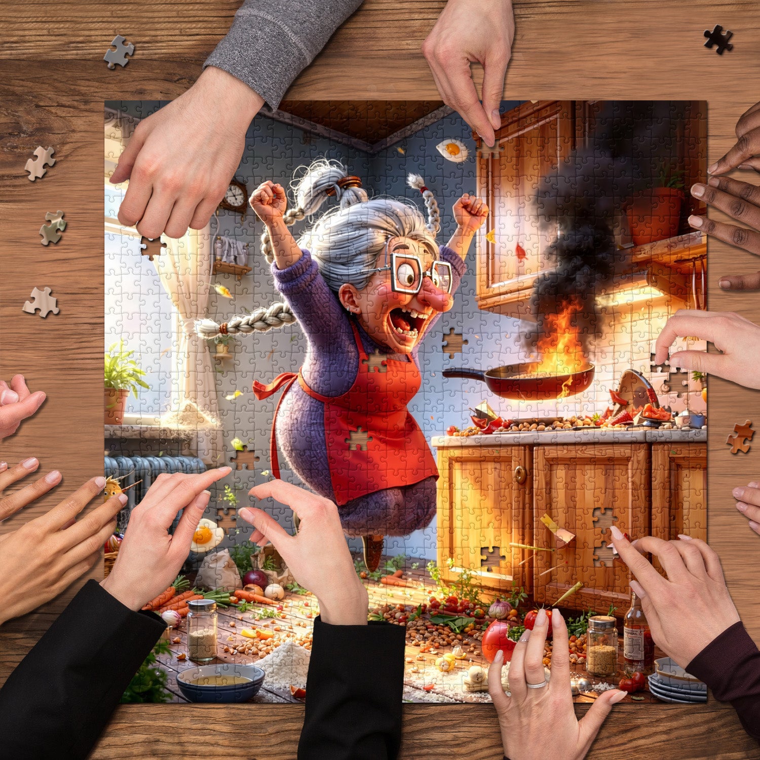 Rompecabezas de catástrofe en la cocina, 1000 piezas