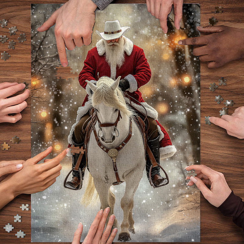 Puzzle de puzzle Santa Gallop 1000 pièces