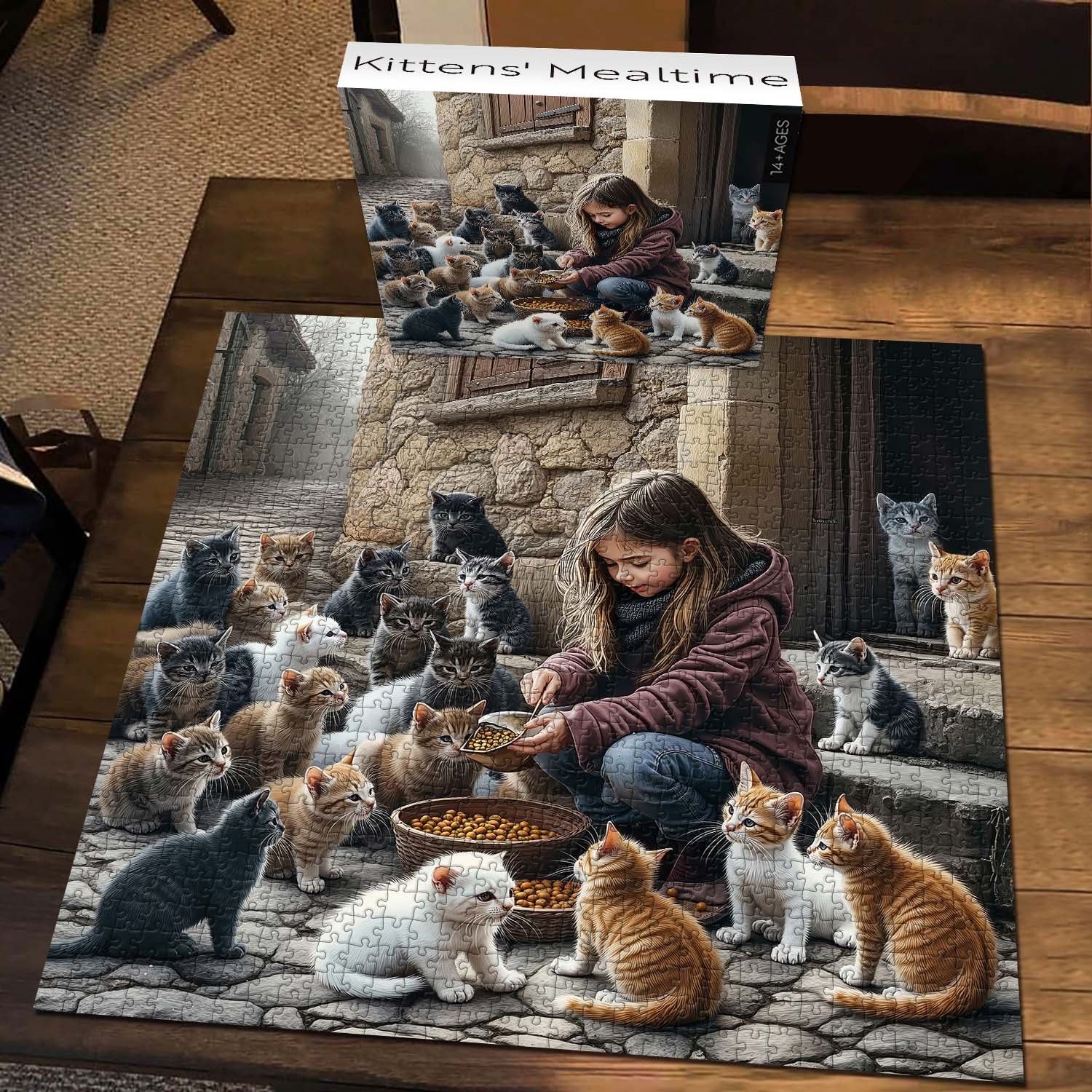 Kittens' Mealtime Jigsaw Puzzle 1000 Pieces