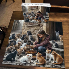 Kittens' Mealtime Jigsaw Puzzle 1000 Pieces
