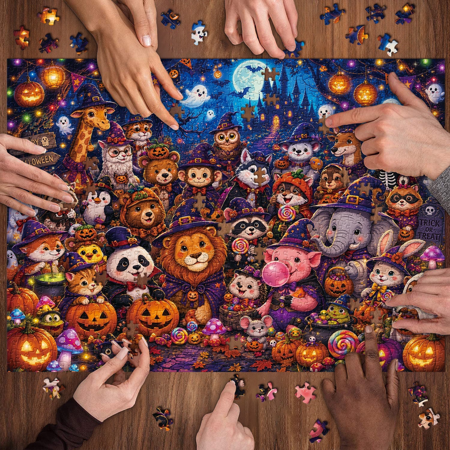 Animal Carnival Night Jigsaw Puzzle 1000 Pieces