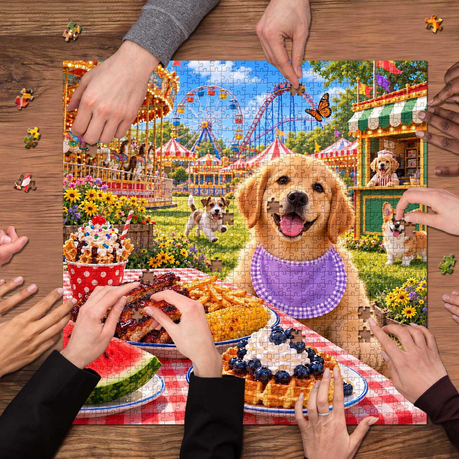 Carnival Pup Picnic Jigsaw Puzzle 1000 Pieces