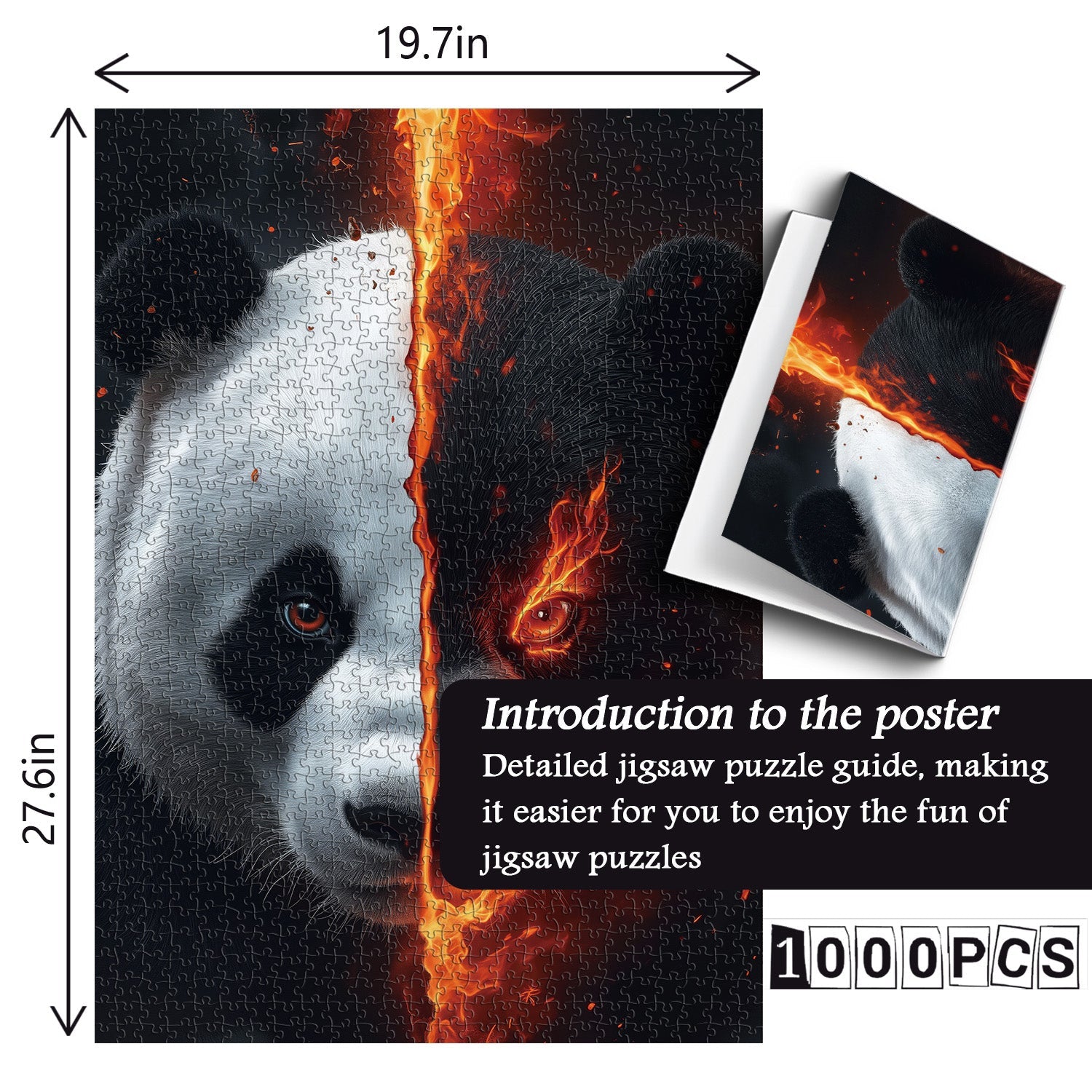 Fire Realm Panda Jigsaw Puzzle 1000 Pieces