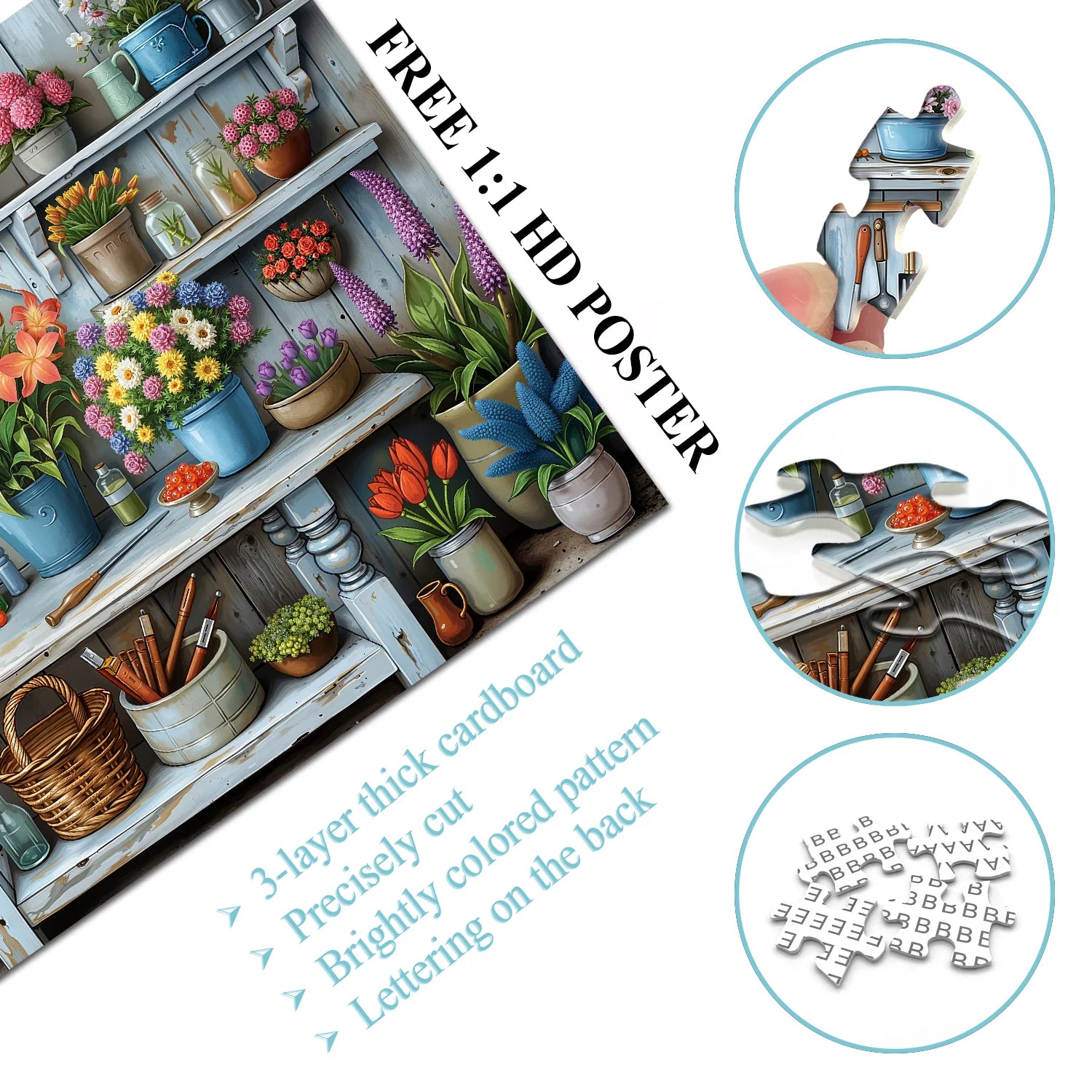 Flower Room Scene Jigsaw Puzzle 1000 Pieces