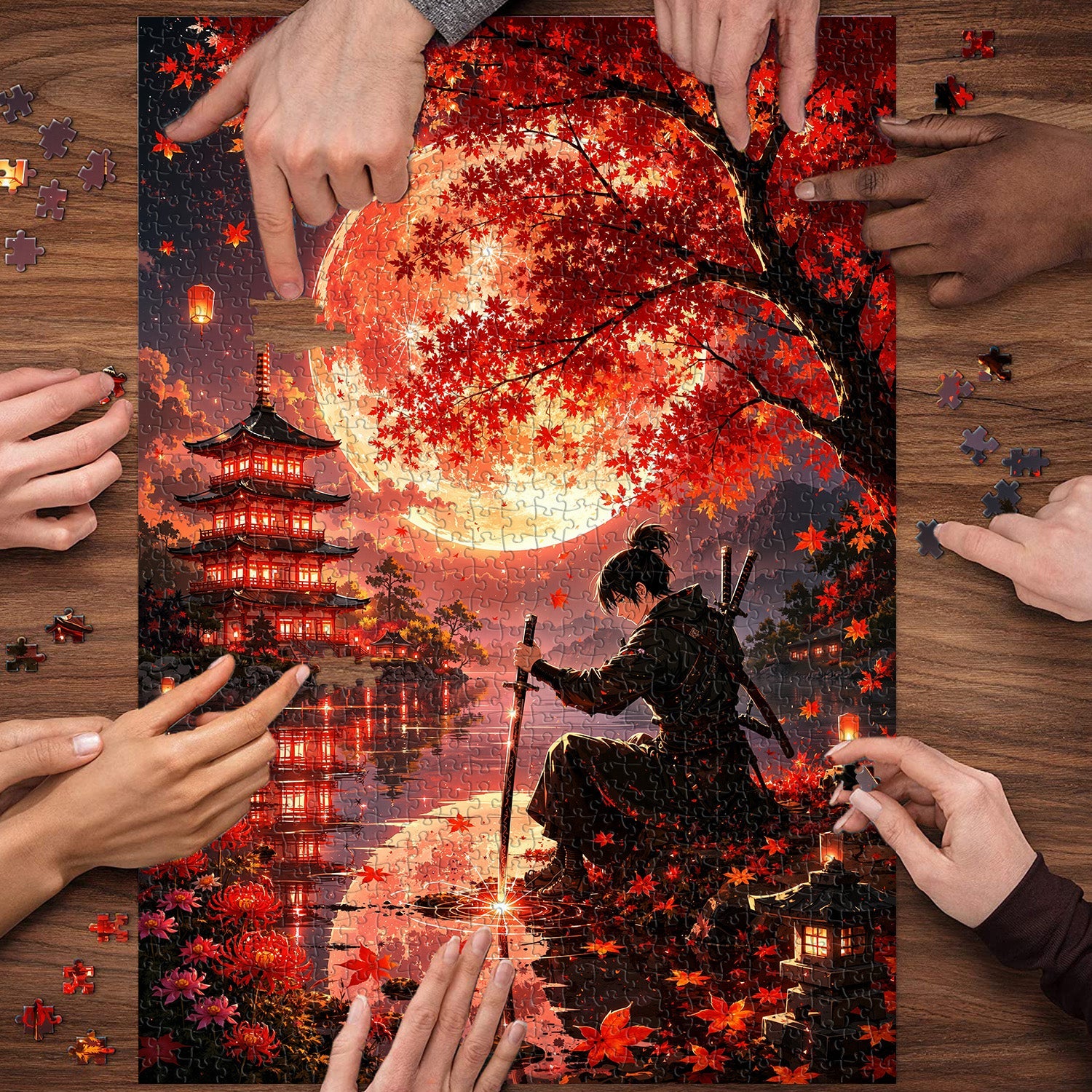 Puzzle con lama d'acero brillante, 1000 pezzi