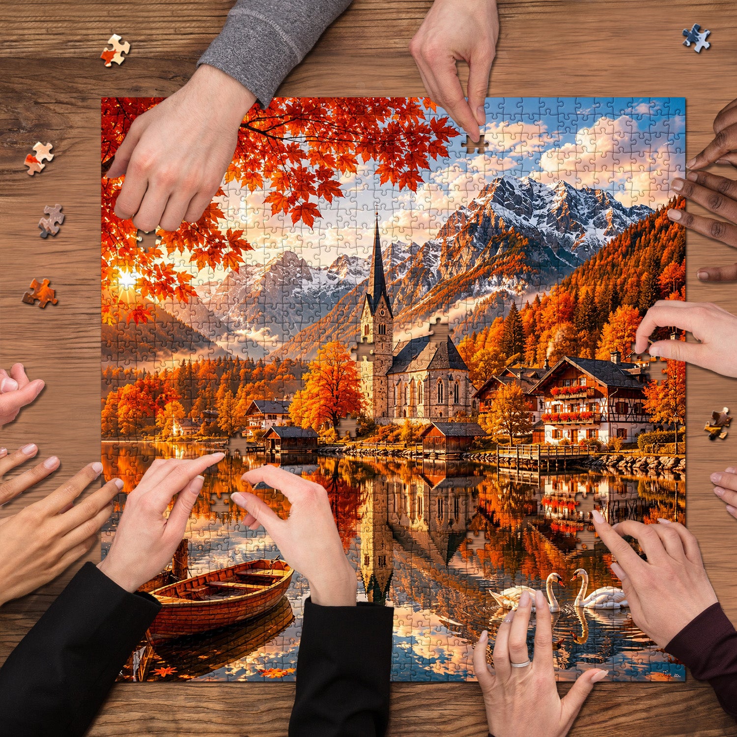 Alpine Autumn Scenery Jigsaw Puzzle 1000 Pieces